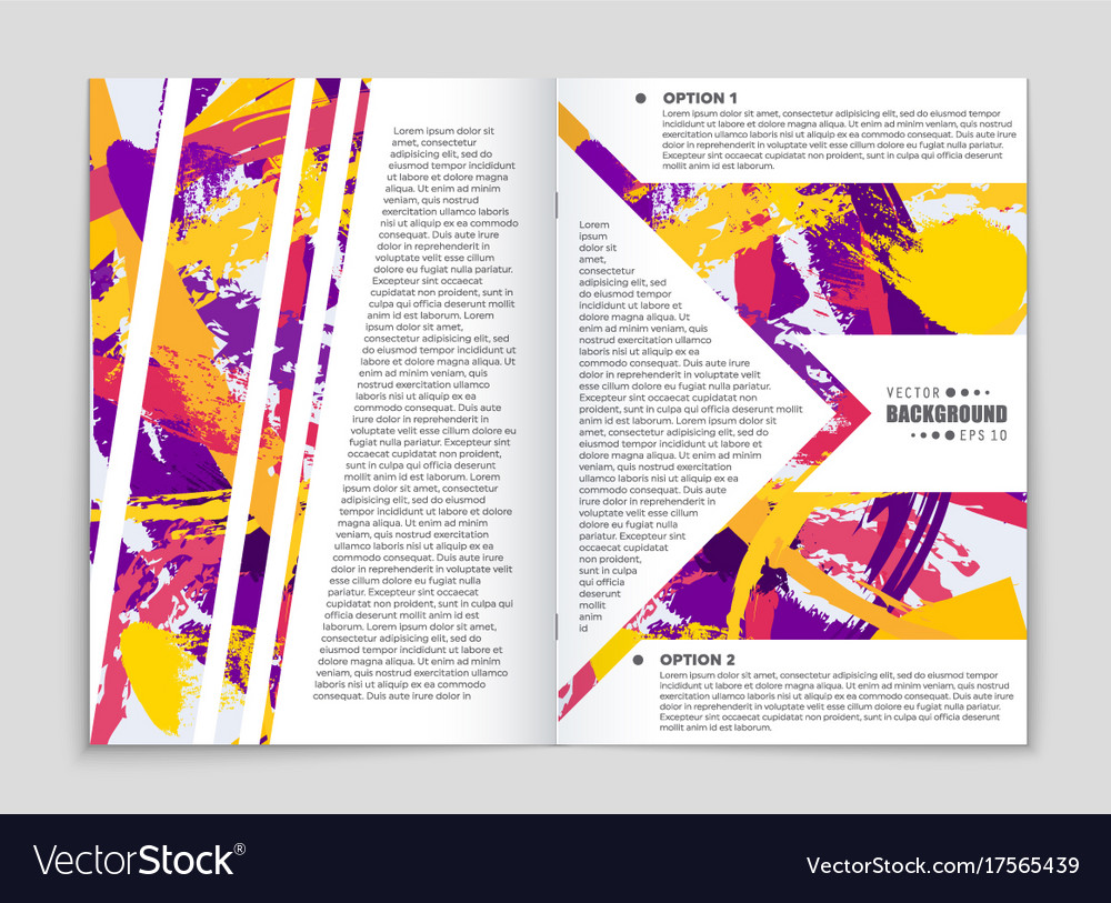 Abstract layout background set for art