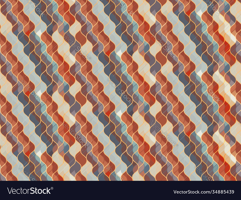 Abstract seamless pattern with wavy shapes mosaic vector image Abstract seamless pattern with wavy shapes mosaic