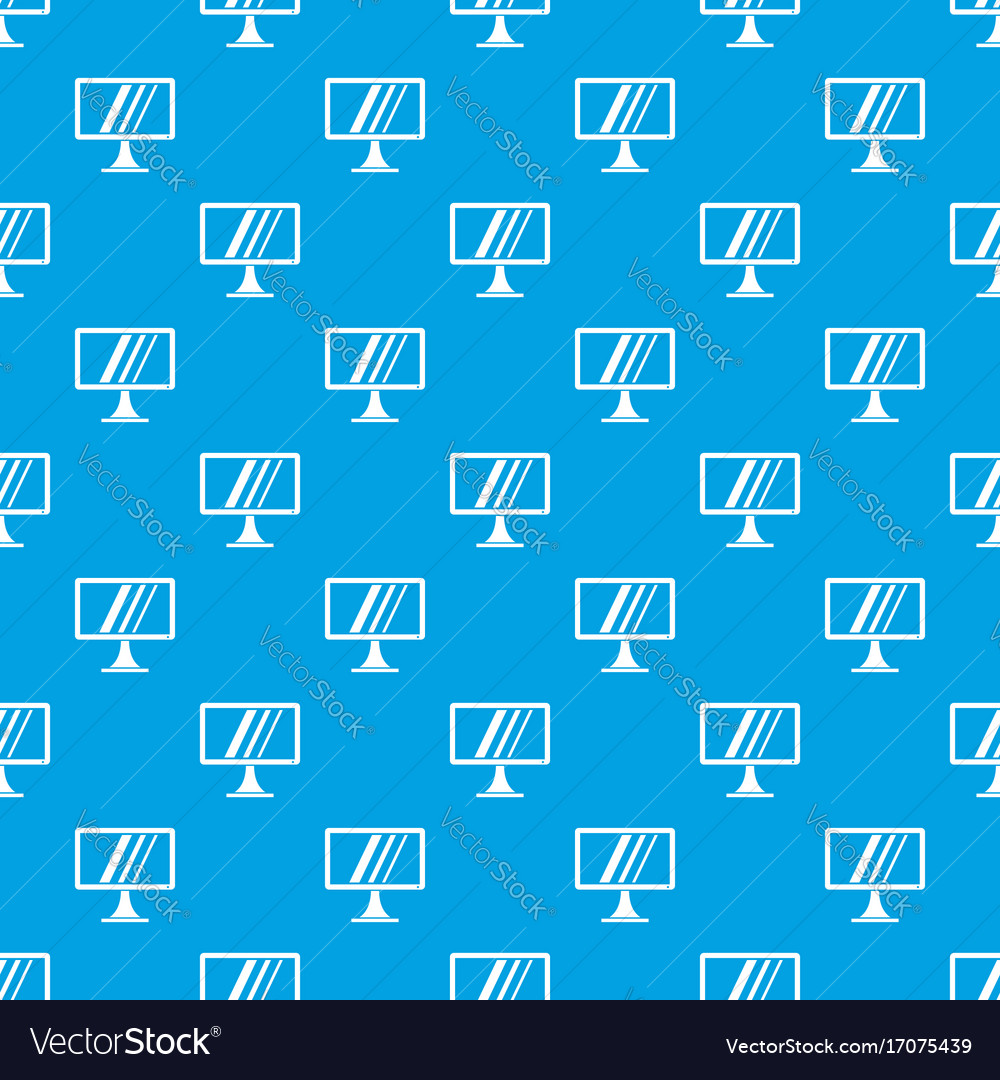 Computer monitor pattern seamless blue Royalty Free Vector