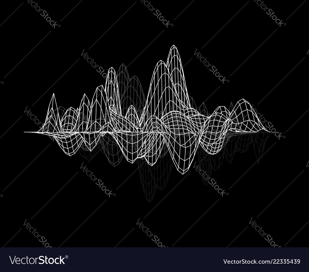 Equalizer isolated abstract music graph