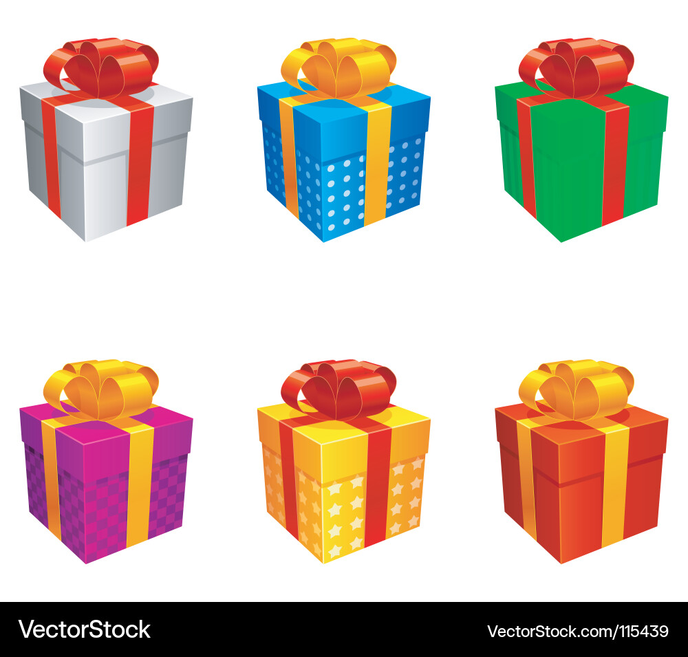 Gift boxes Royalty Free Vector Image - VectorStock