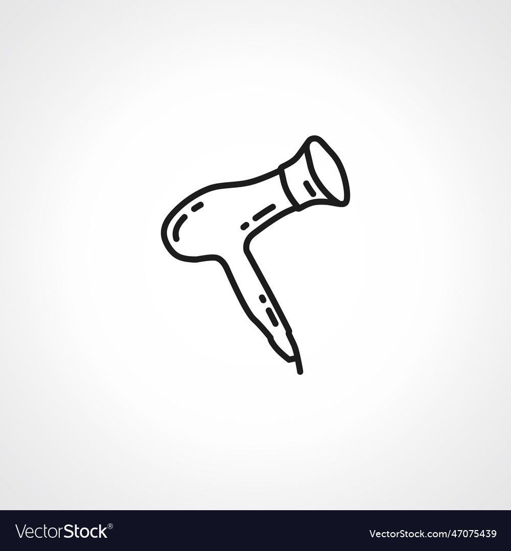 Hair dryer line icon hairdryer outline