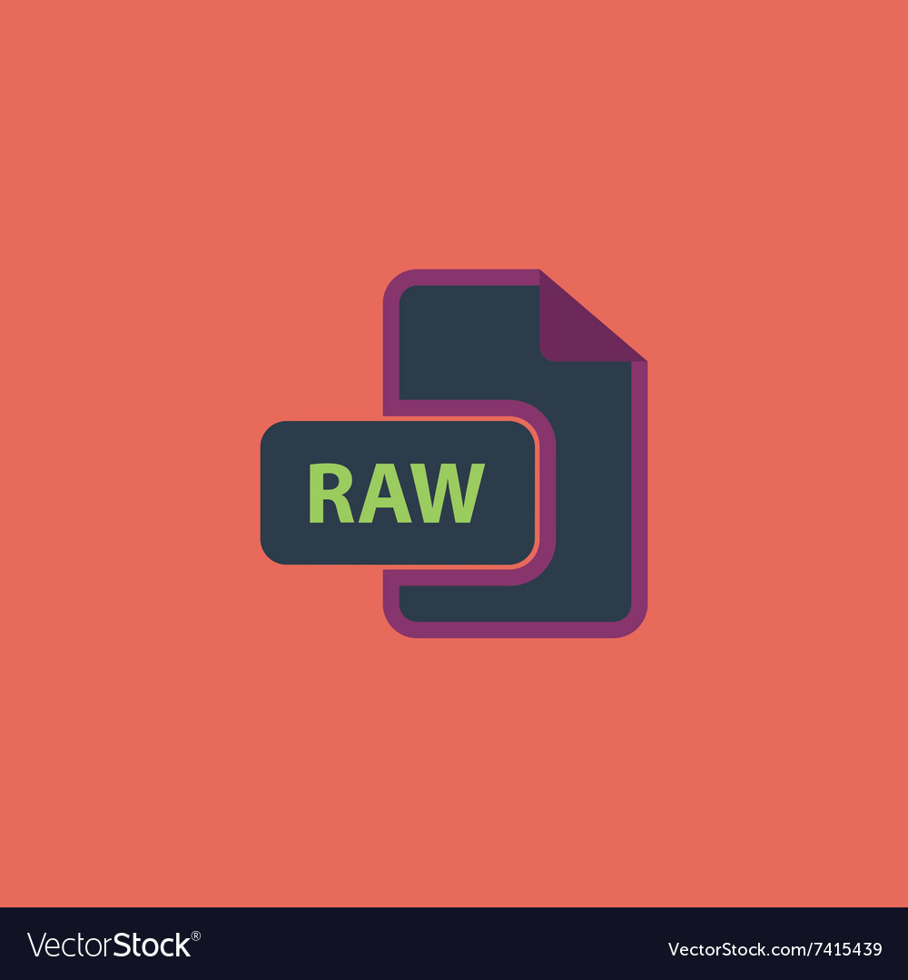 Raw image file extension icon