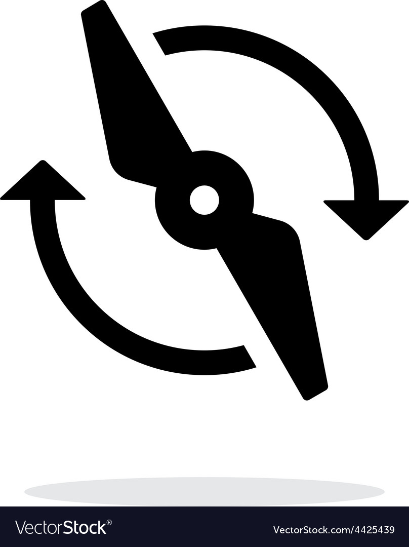 Rotor rotating simple icon on white background