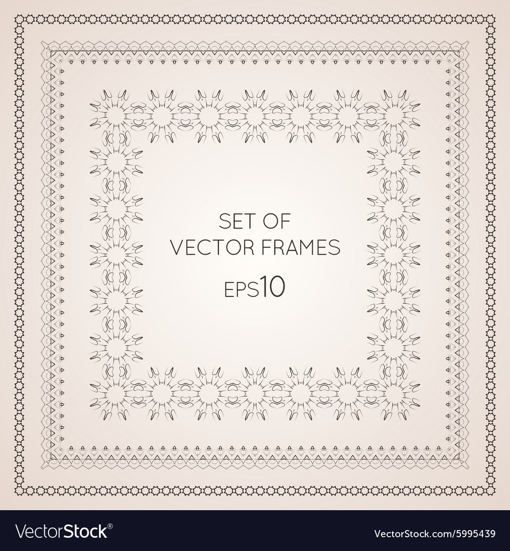 Set intricate frames