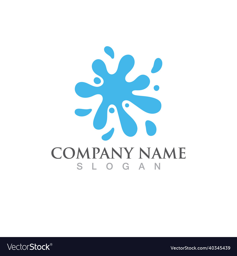 Splash water logo image Royalty Free Vector Image