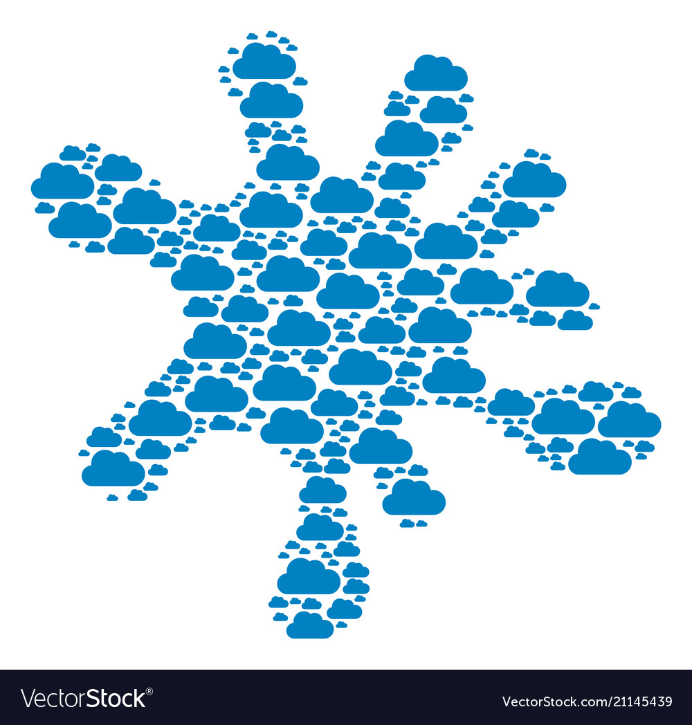 Spot figure of cloud icons