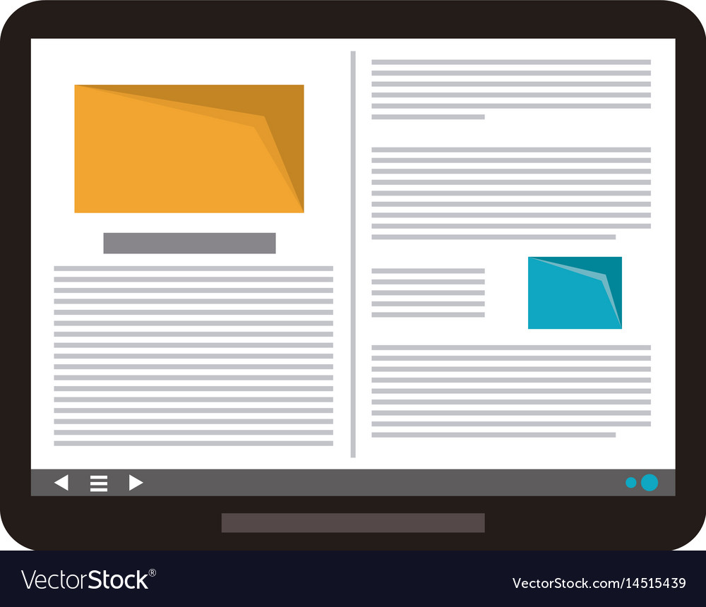 Tablet with document on screen icon image