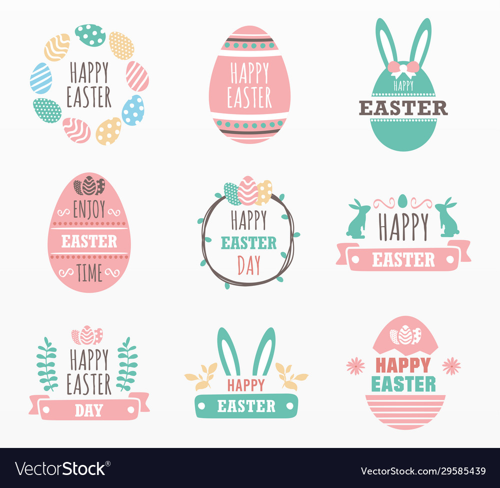 Variety easter day stickers