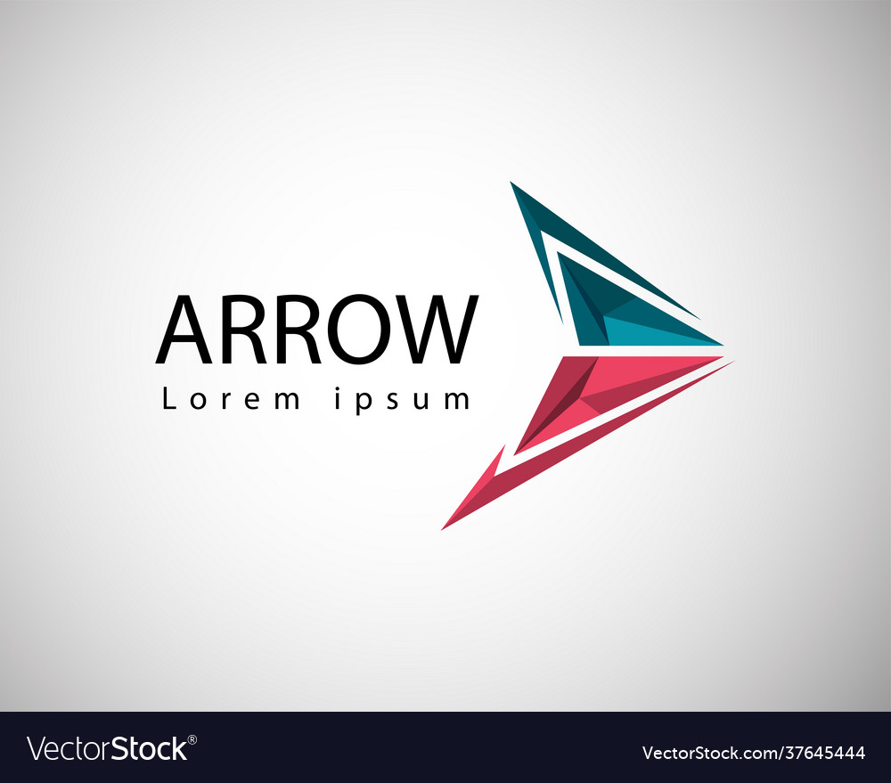 Arrow logo creative up symbol Royalty Free Vector Image