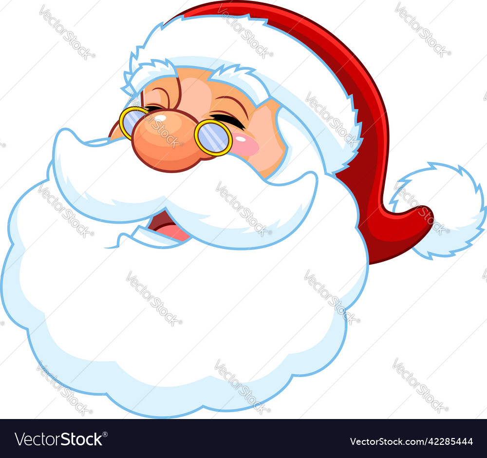 Classic santa claus face portrait character Vector Image