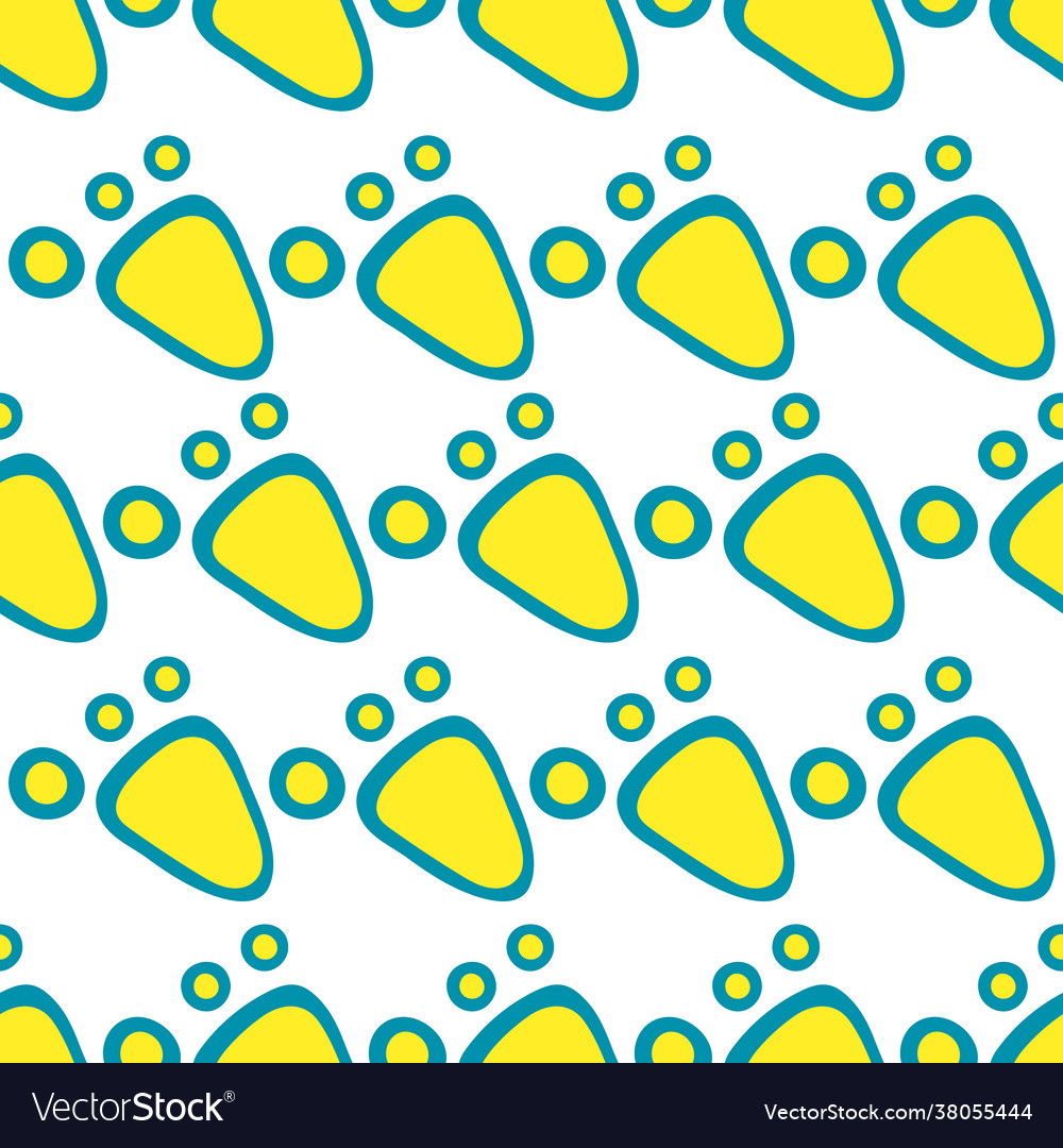 Footprint steps seamless repeat pattern background