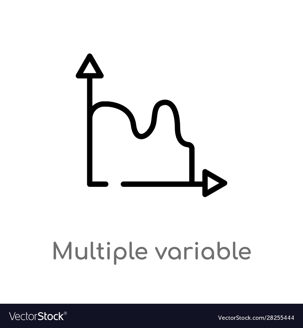 Ausführen Sie mehrere variable kontinuierliche Diagramm-Symbol vector image Ausführen Sie mehrere variable kontinuierliche Diagramm-Symbol