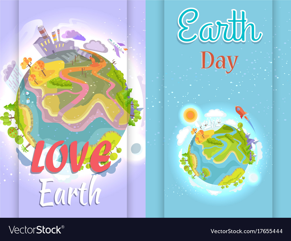 Poster urging people to save the environment Vector Image