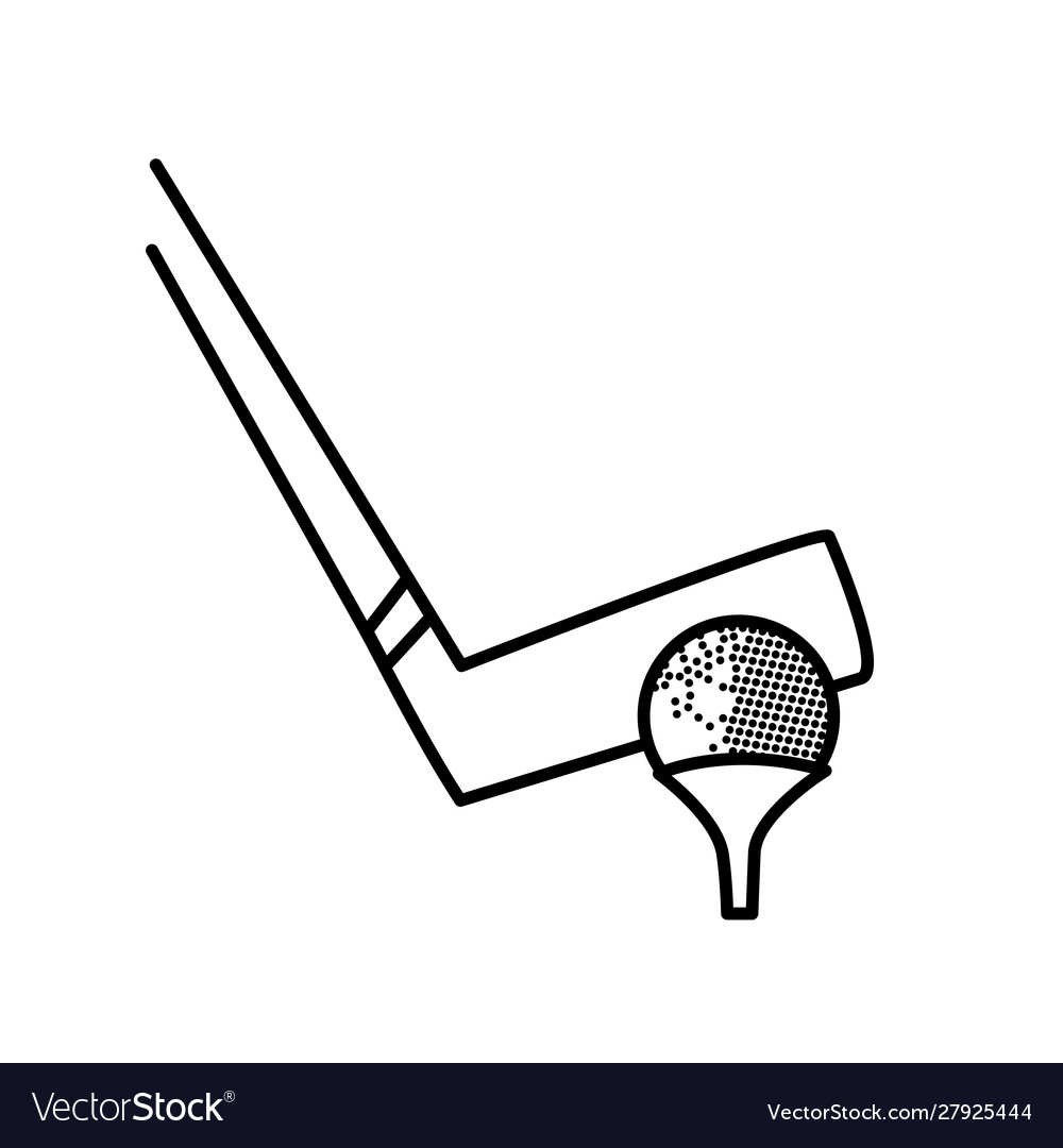 Sport stick with ball golf line style