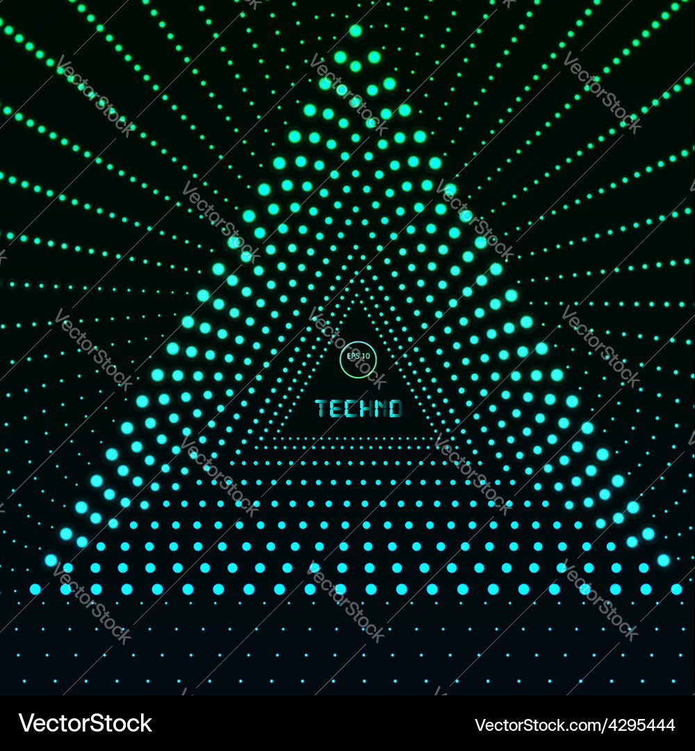 Triangle border with light effects Royalty Free Vector Image