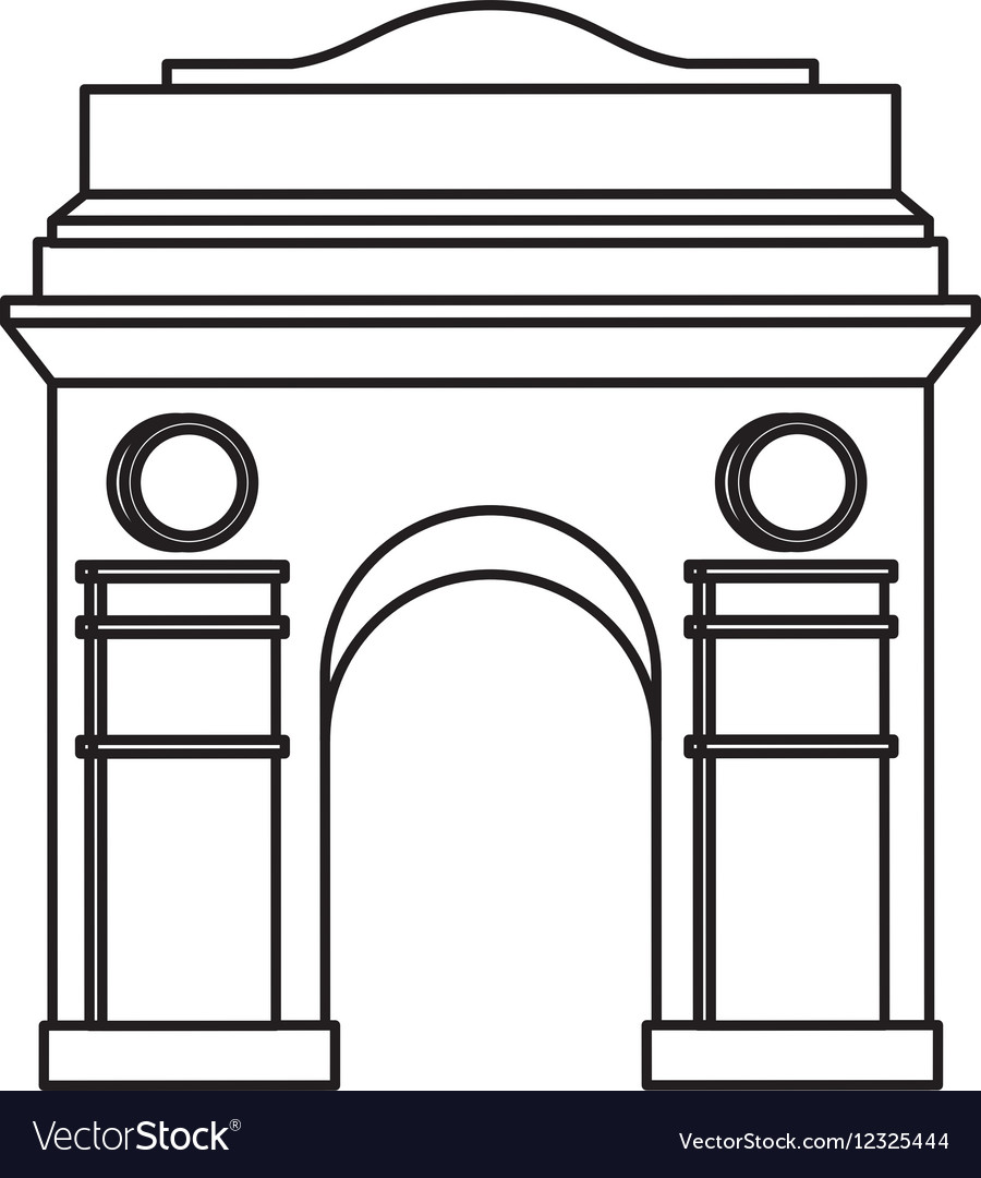 Triumph arch isolated icon Royalty Free Vector Image