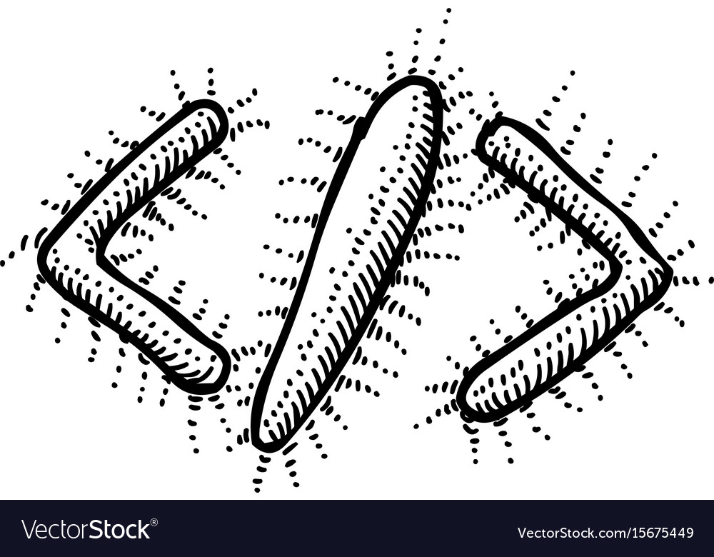 Cartoon image of code icon symbol Royalty Free Vector Image