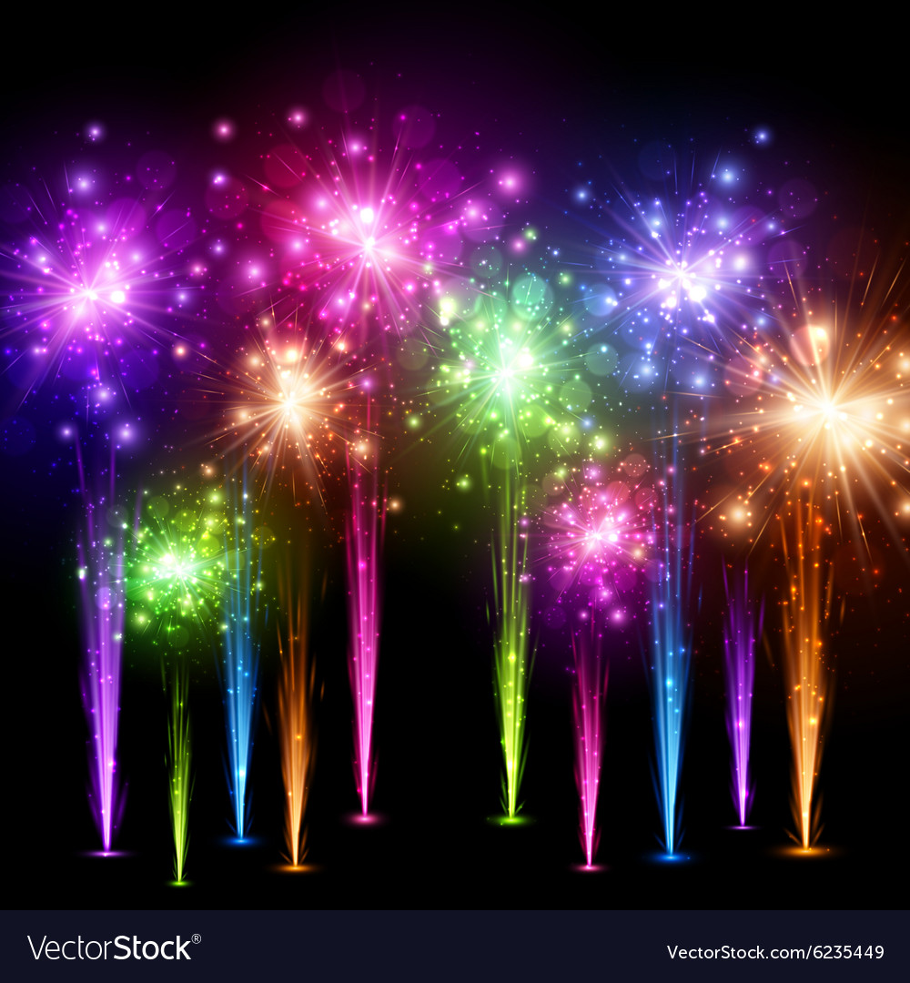 Festive color firework background