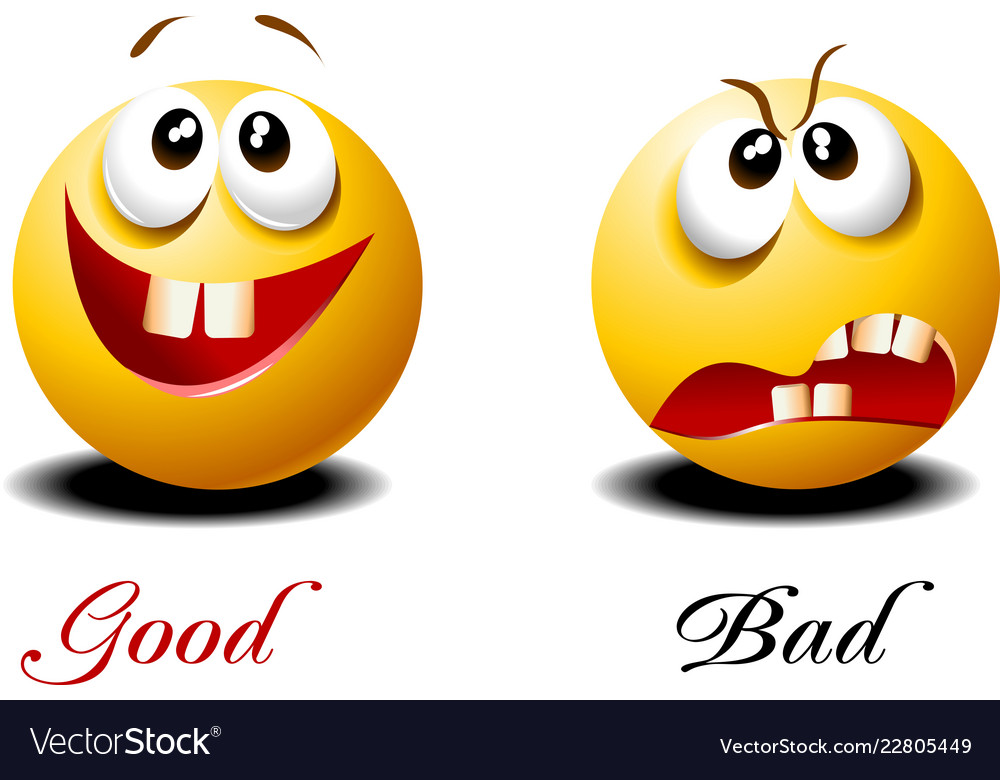 good vs bad clipart