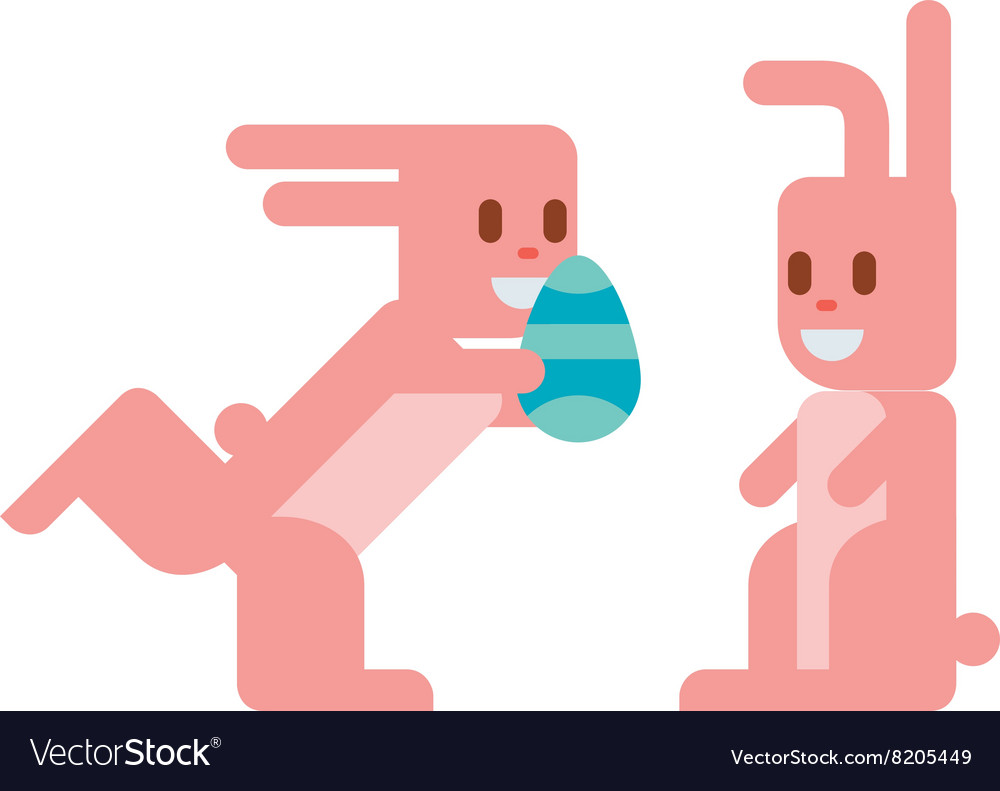 Greeting card easter rabbit