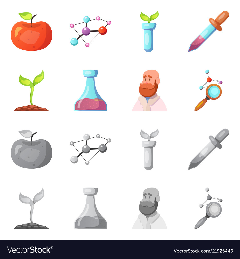 Isolated object of and sign set s vector image Isolated object of and sign set s