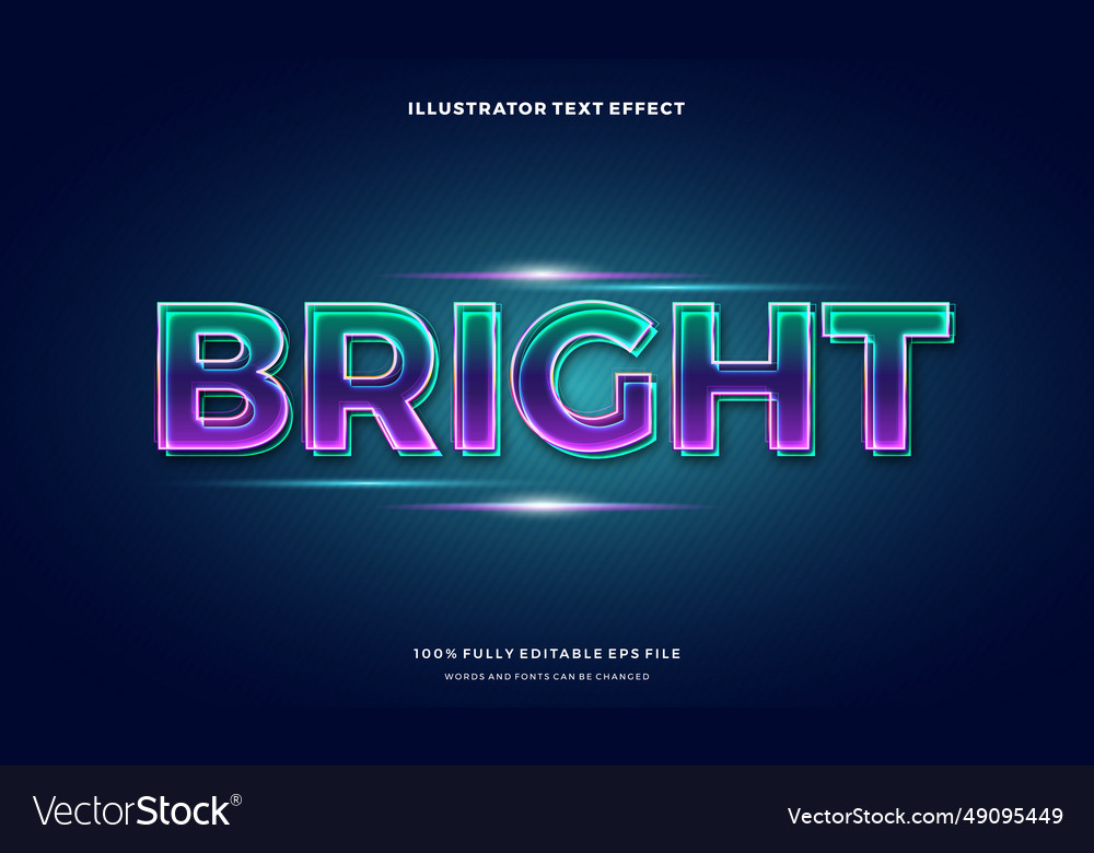 Modern editable text style effect ve Royalty Free Vector