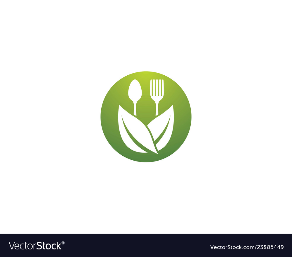 Organic food logo template Royalty Free Vector Image