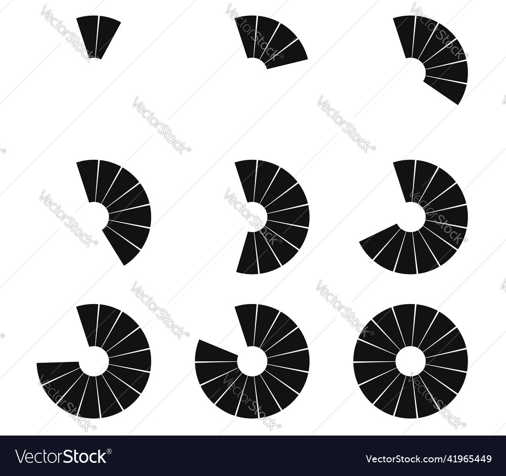 Preloader circular loading bar pie chart vector image Preloader circular loading bar pie chart