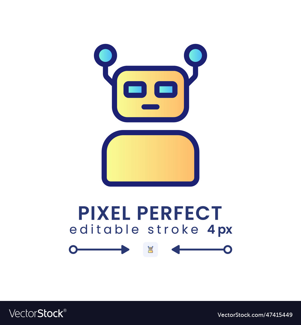 Robot gradient fill desktop icon vector image Robot gradient fill desktop icon
