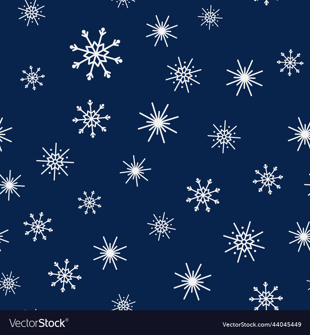 Snowflake seamless pattern new year