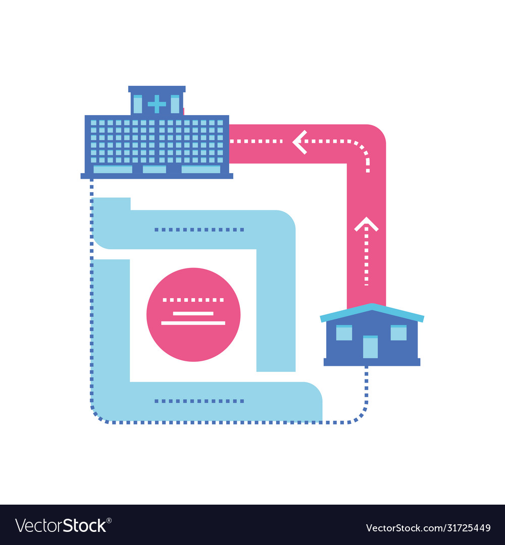 Template healthcare infographic process diagram