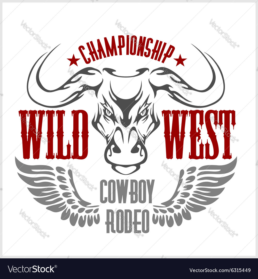 Wild west championship - cowboy rodeo Royalty Free Vector