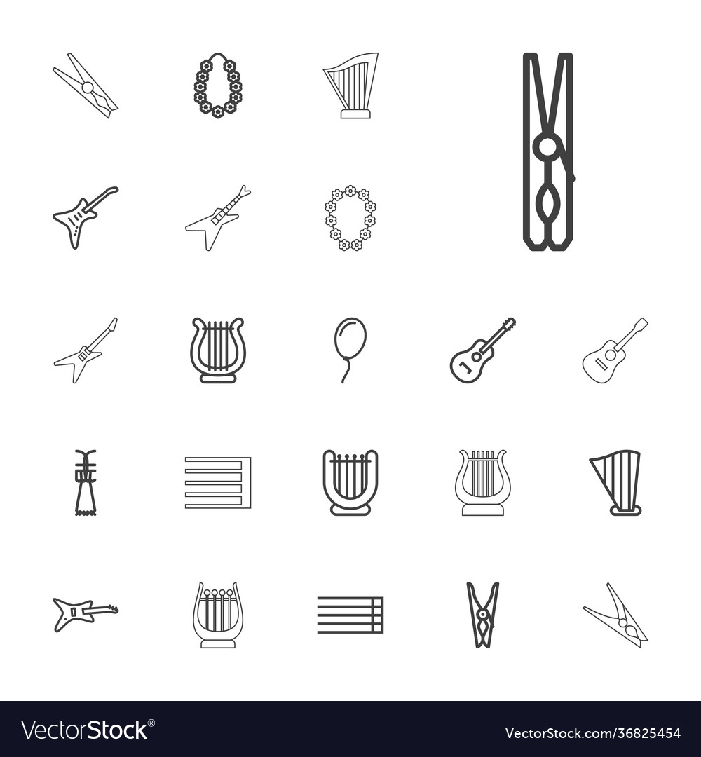 22 string icons vector image 22 string icons