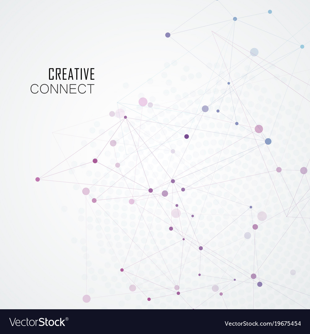 Abstract connection background with molecule