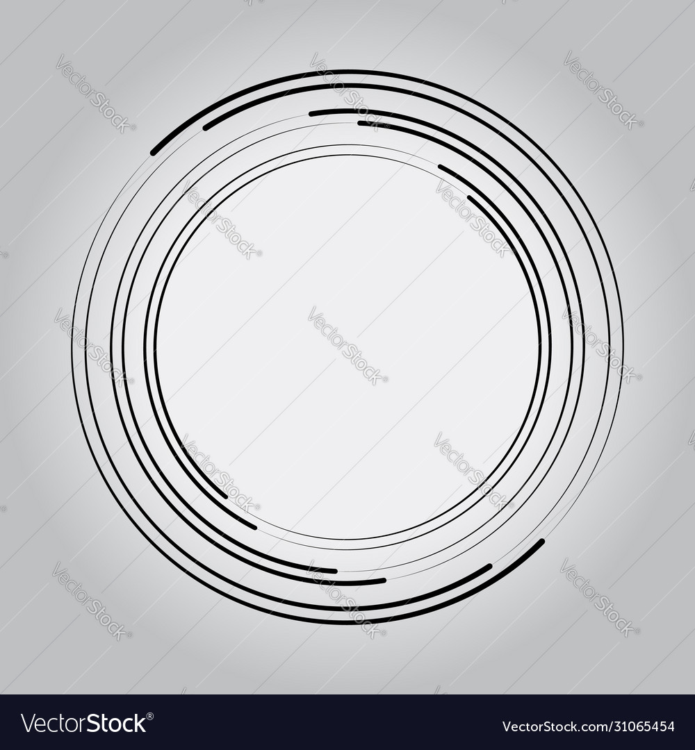 Black speed lines in circle form vector image Black speed lines in circle form