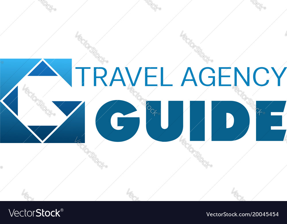 Blue Logo For Travel Agency Royalty Free Vector Image