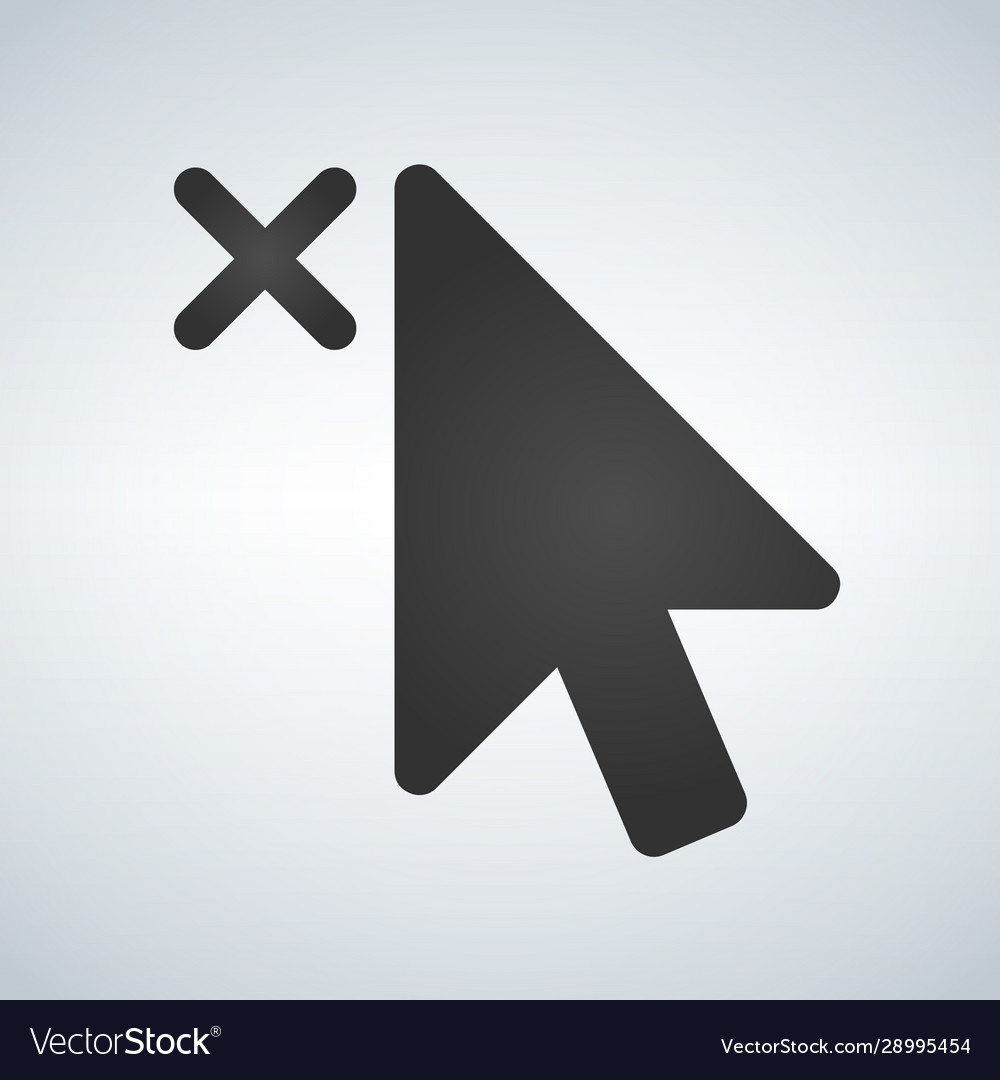Cursor close element iconfor apps and web vector image Cursor close element iconfor apps and web