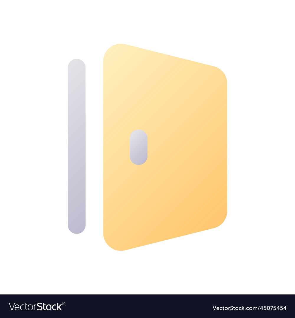 Door pixel perfect flat gradient two-color ui icon vector image Door pixel perfect flat gradient two-color ui icon