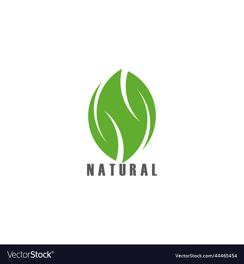 Letter n natural leaf clean geometric logo