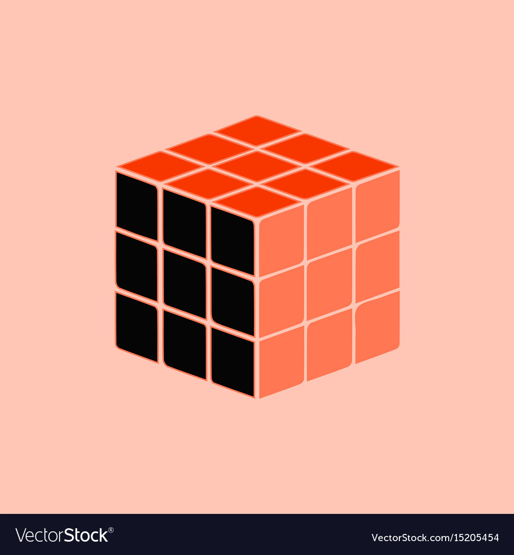 Rubik Cube Toy Puzzle Royalty Free Vector Image