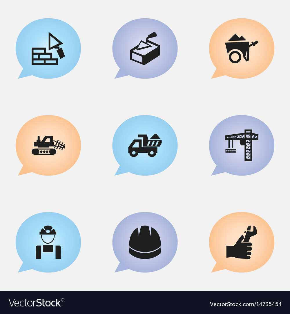 Set of 9 editable structure icons includes