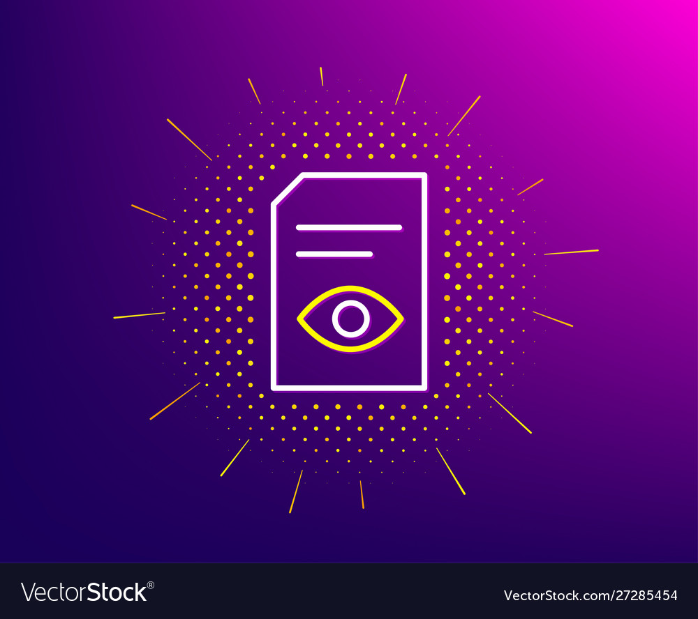 View document line icon open file sign vector image View document line icon open file sign
