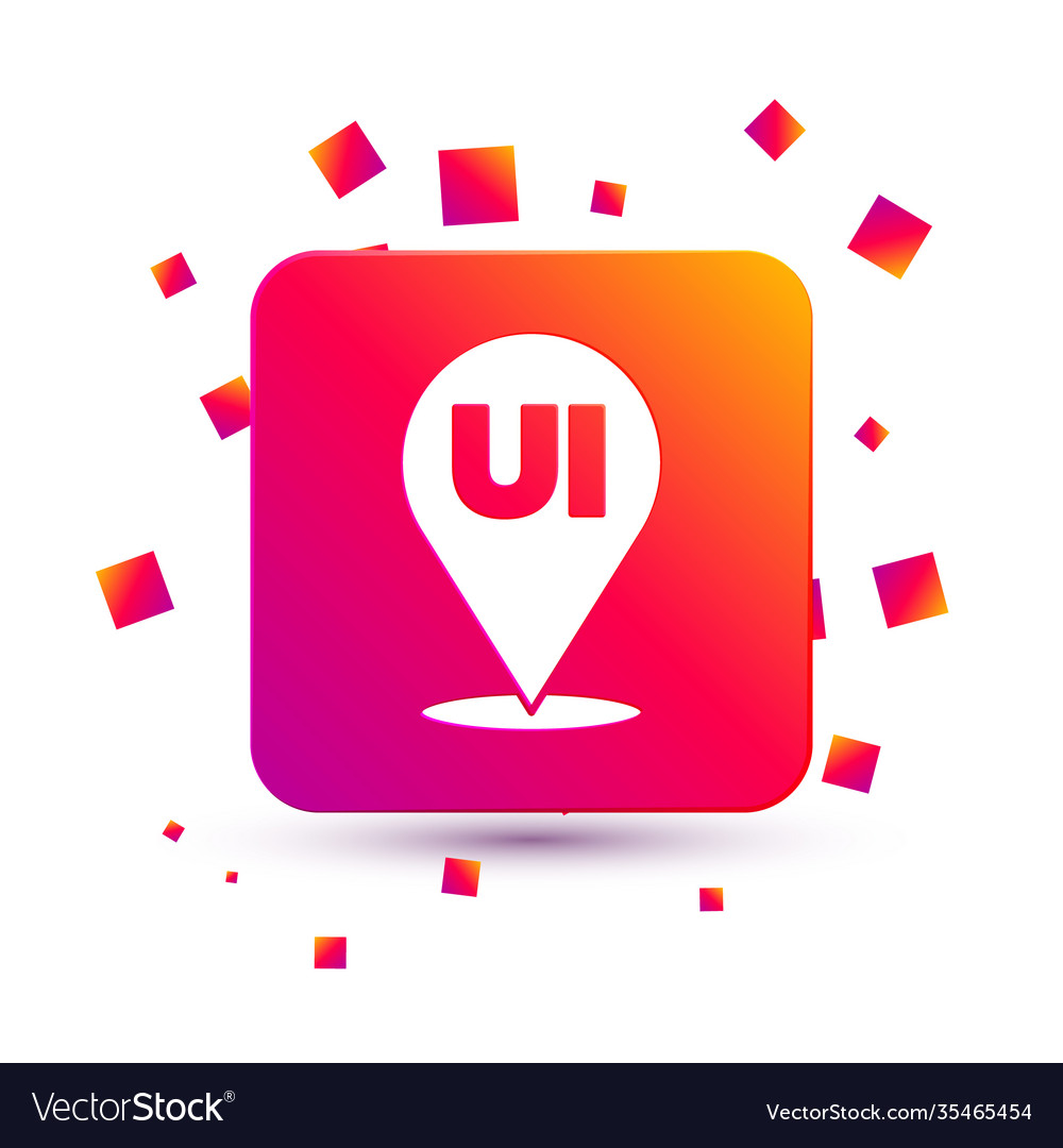 White ui or ux design icon isolated on vector image White ui or ux design icon isolated on