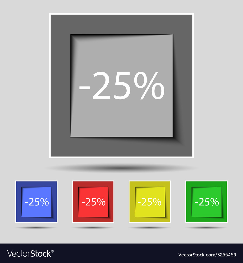 25 percent discount sign icon sale symbol special