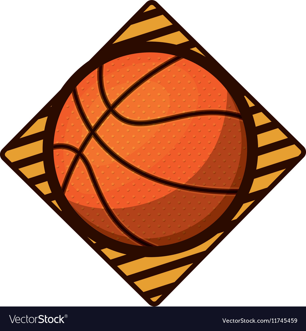 Basketball Turnier Emblem mit Ball