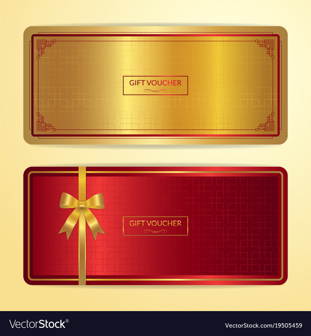 Chinese style gift certificate voucher card