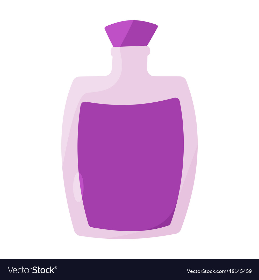 Flask potion perfume jar colored icon element vector image Flask potion perfume jar colored icon element