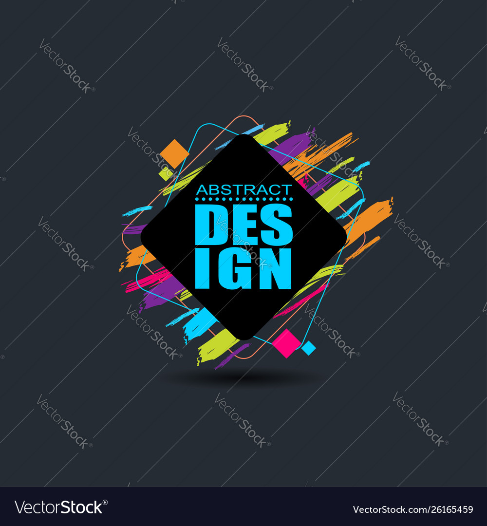Frame for text modern art graphics vector image Frame for text modern art graphics