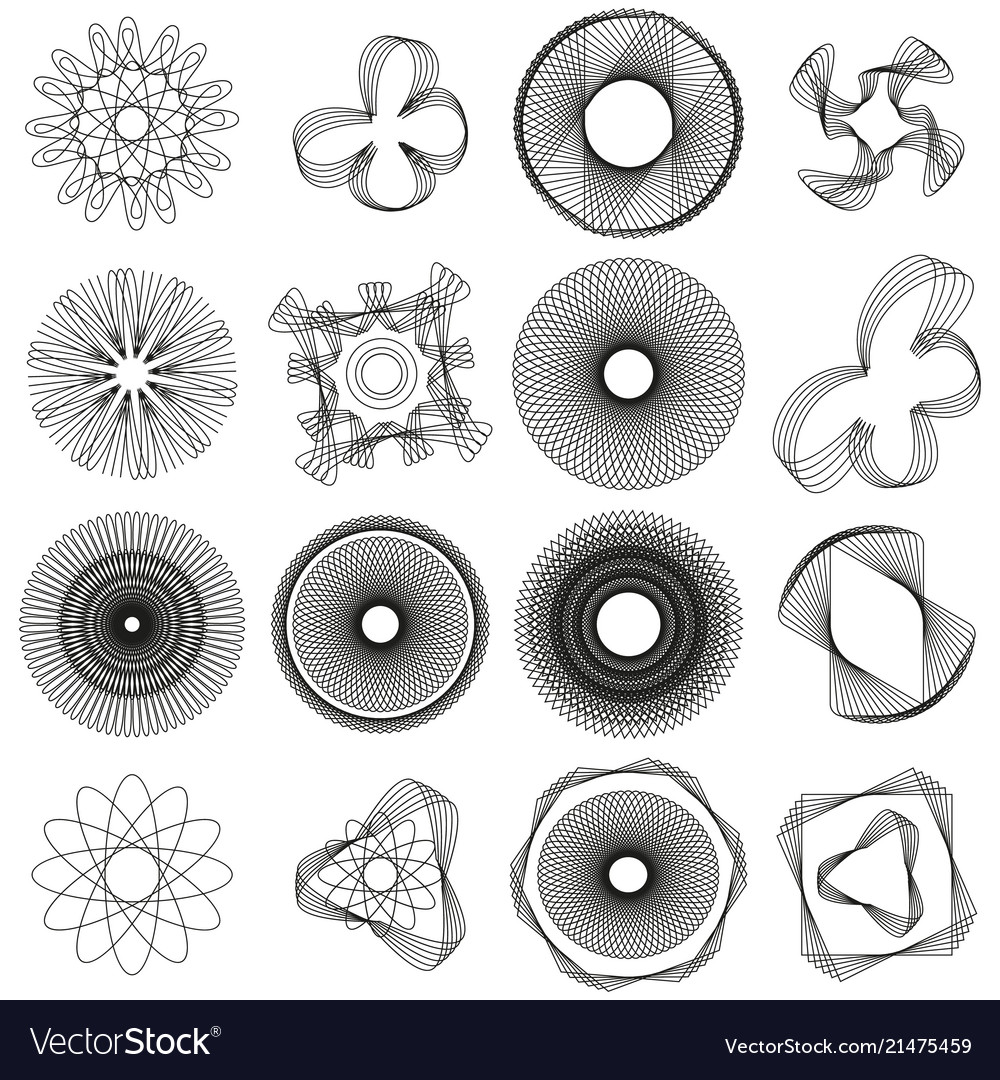 Geometry monochrome stylish tile backdrop print Vector Image